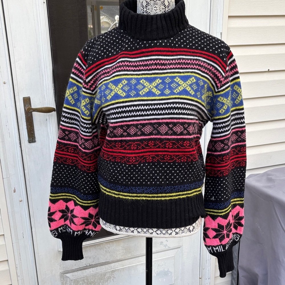 MSGM LADIES FAIR ISLE MILANO 2018 MULTI SWEATER-M-RARE!